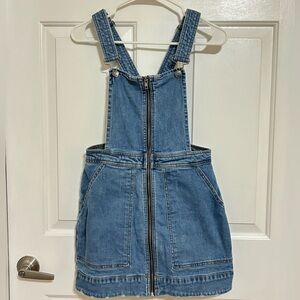Denim Skirt Overalls